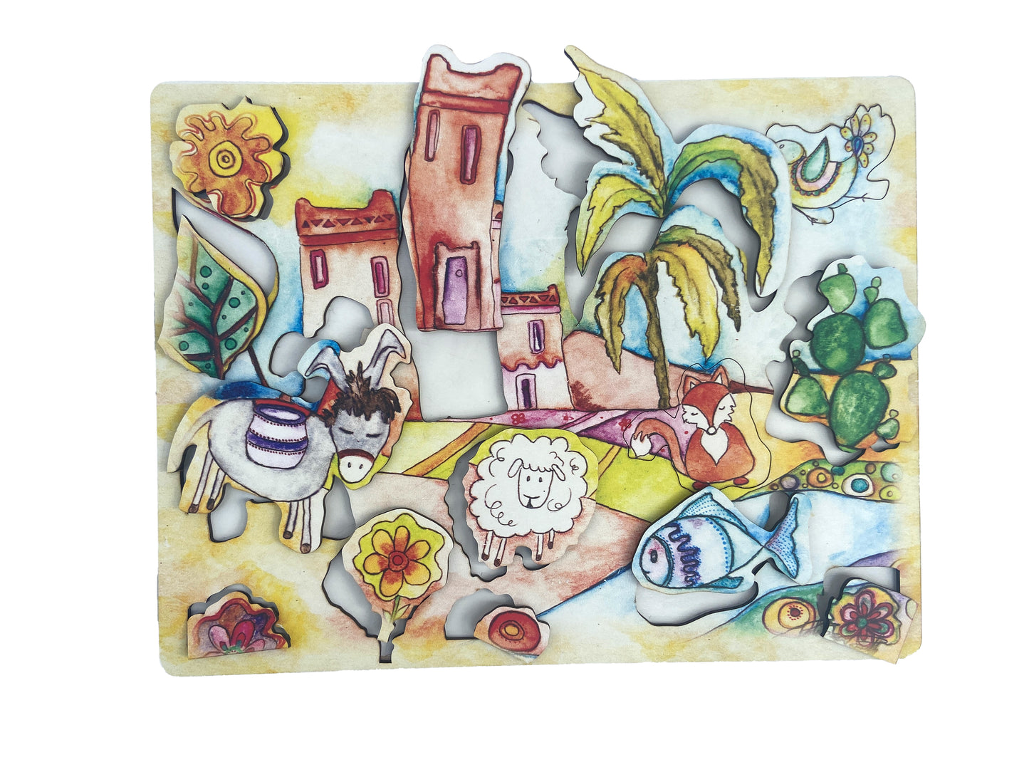 LE RENARD & LA KASBAH - PUZZLE 2D POUR LES TOUT-PETITS