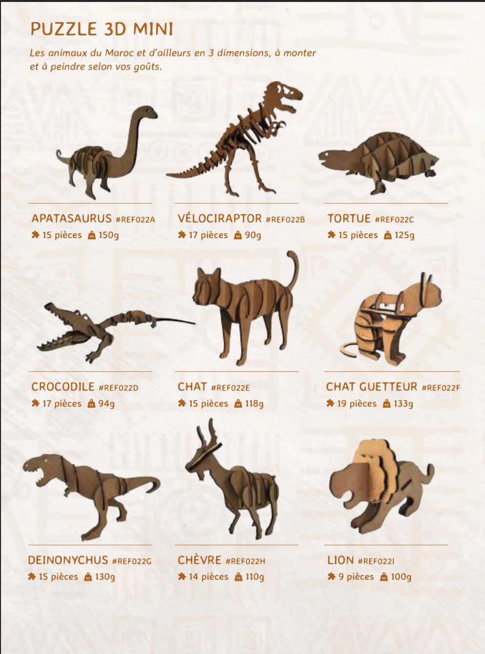 PUZZLE 3D ANIMAUX MINI