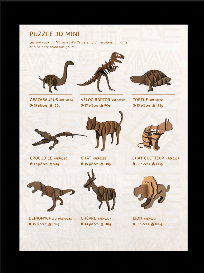 PUZZLE 3D ANIMAUX MINI