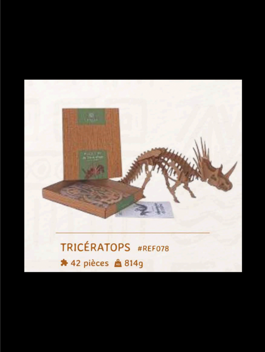 PUZZLE 3D ANIMAUX KEBIR. TRICERATOPS