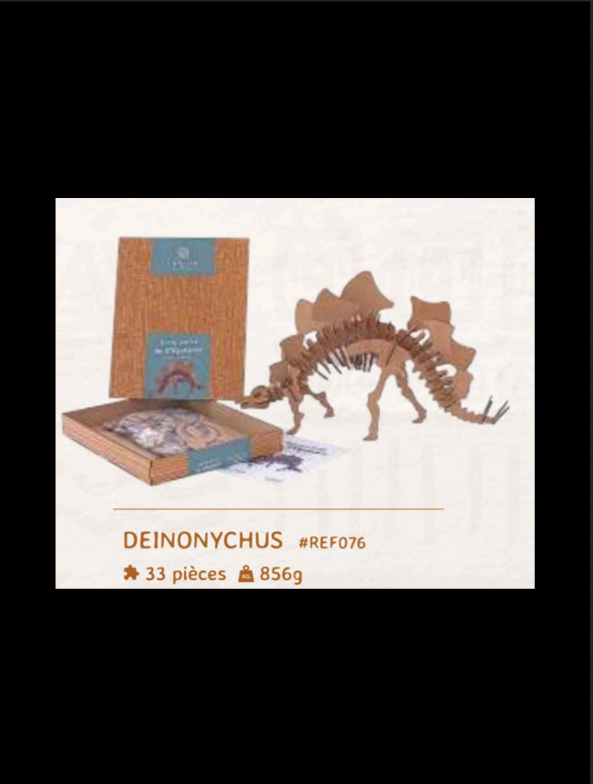 PUZZLE 3D ANIMAUX KEBIR. DEINONYCHUS