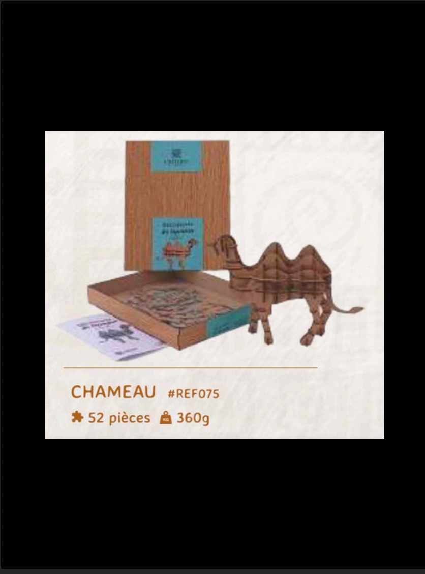PUZZLE 3D ANIMAUX KEBIR. CHAMEAU