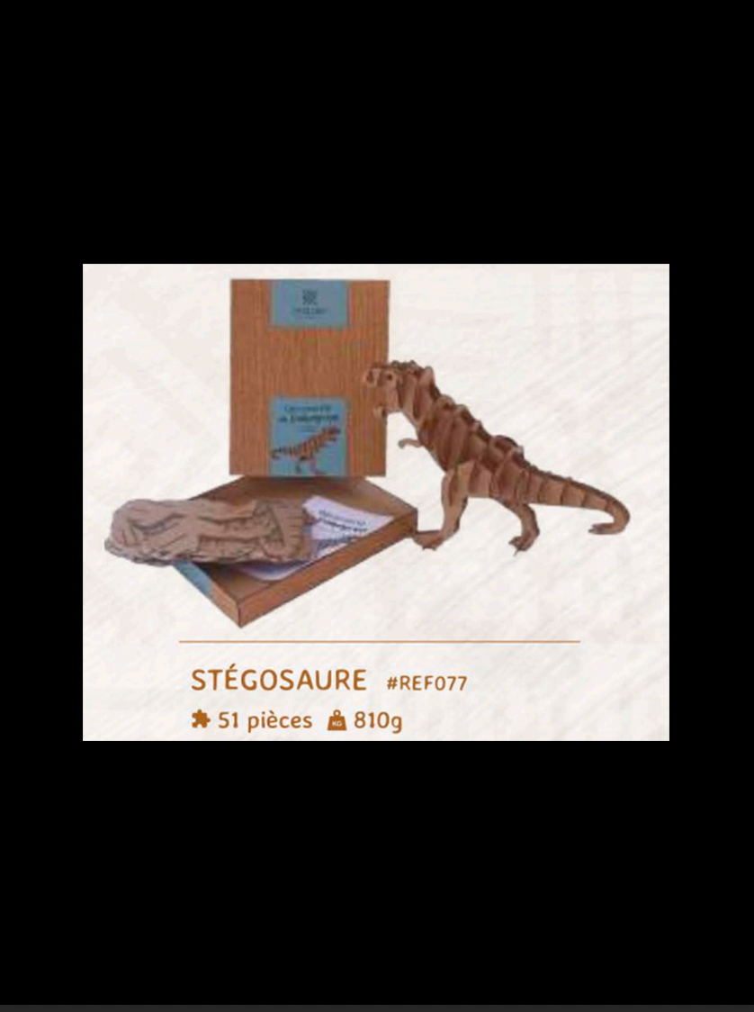 PUZZLE 3D ANIMAUX KEBIR. STEGOSAURE
