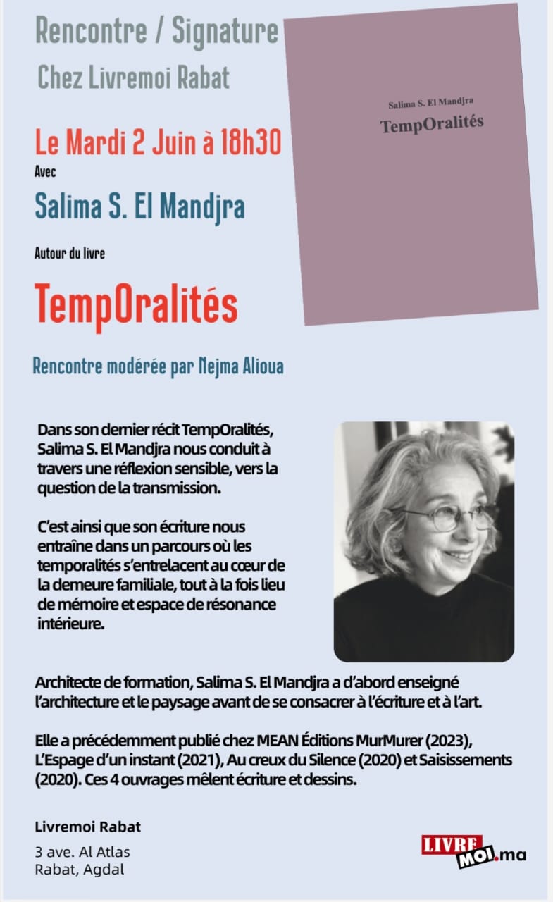 Livre "TempOralités" - Auteure Salima S. El Mandjra
