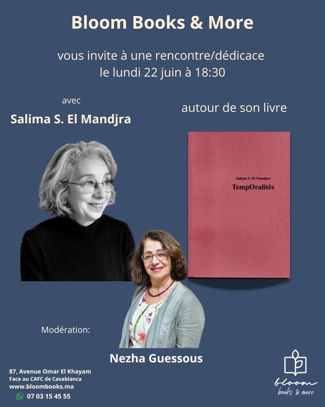 Livre "TempOralités" - Auteure Salima S. El Mandjra